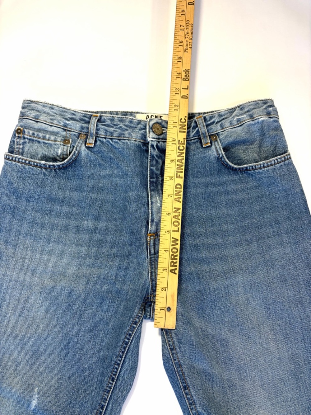 Acne Studios Straight-Leg Blue Denim Jeans - Picture 7 of 7